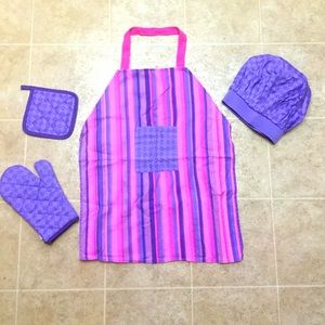 GIRLS BAKING / CHEF / COOKING  APRON SET FOR EASY BAKE OVEN